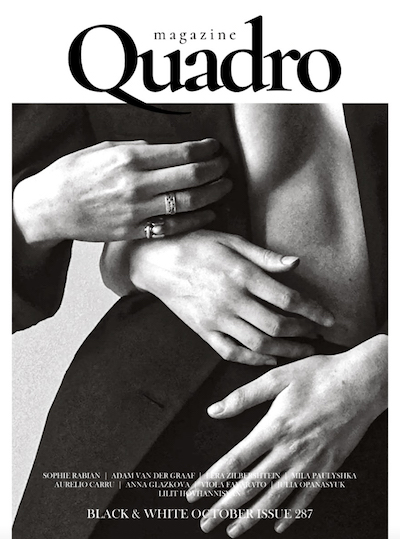 Quadro media magazine, premium publication, Milan, Italy - cover: image by visual artist Lilit L Hovhanni