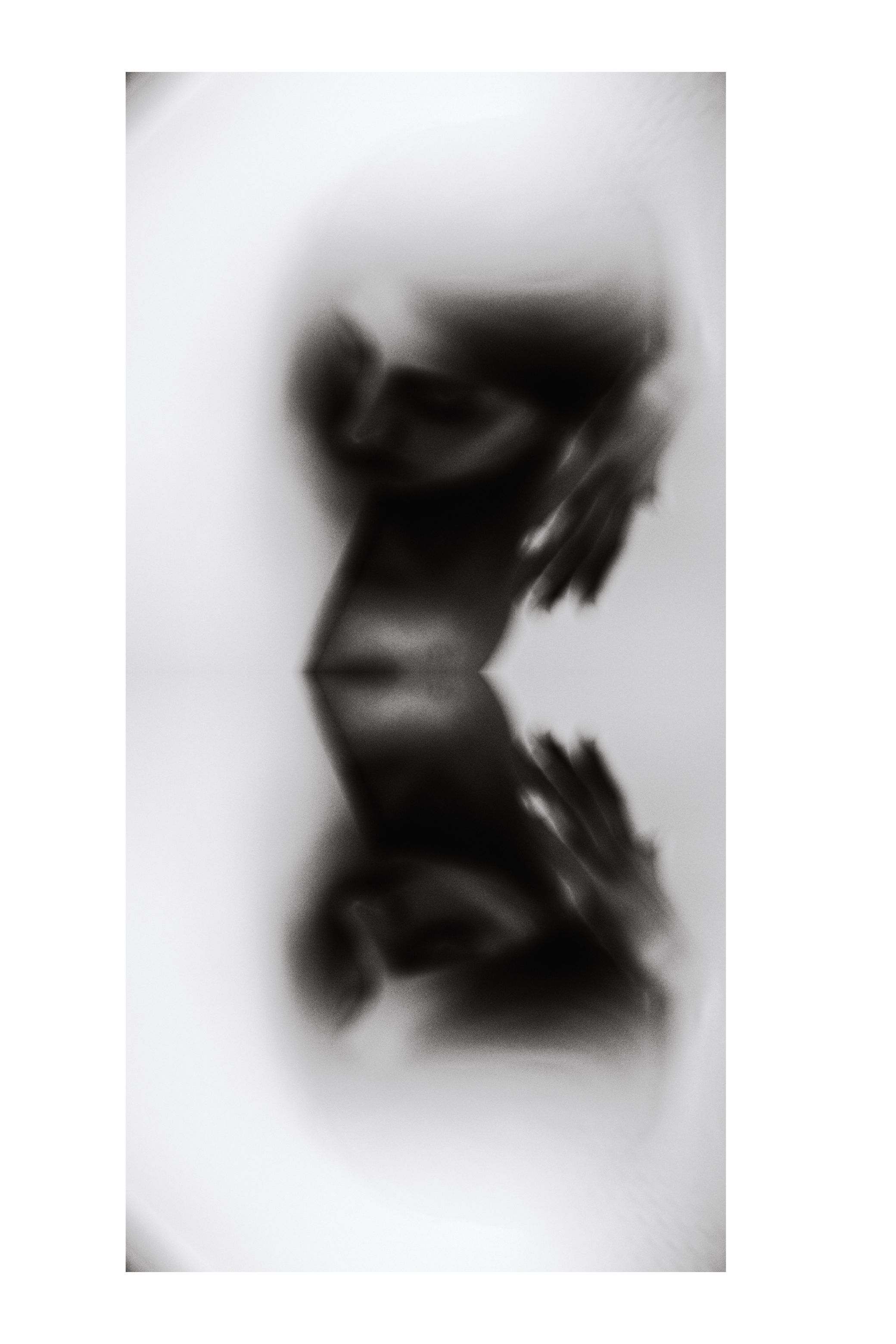 A grid of near-identical frames repeating one moment, in black and white.