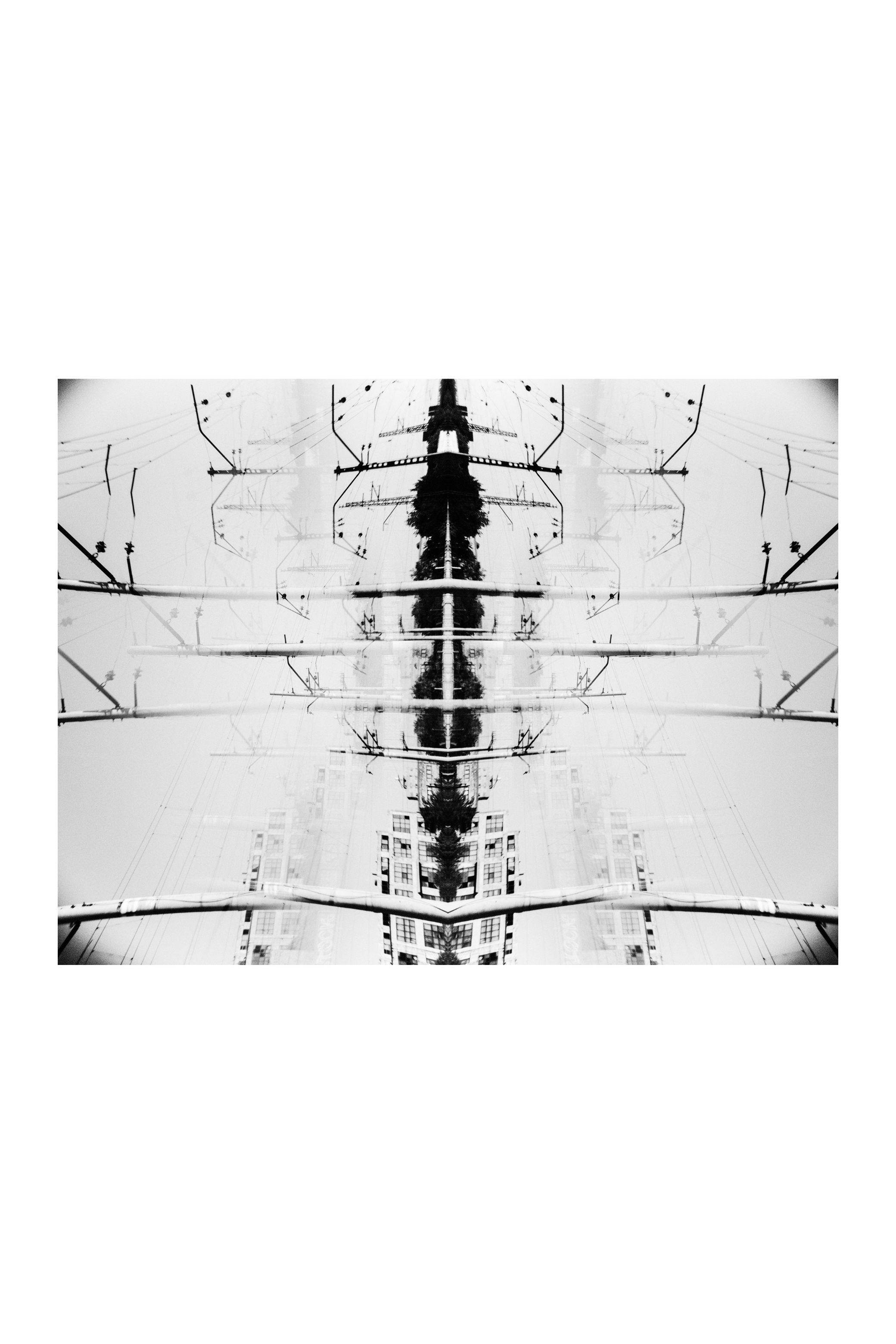A grid of near-identical frames repeating one moment, in black and white.